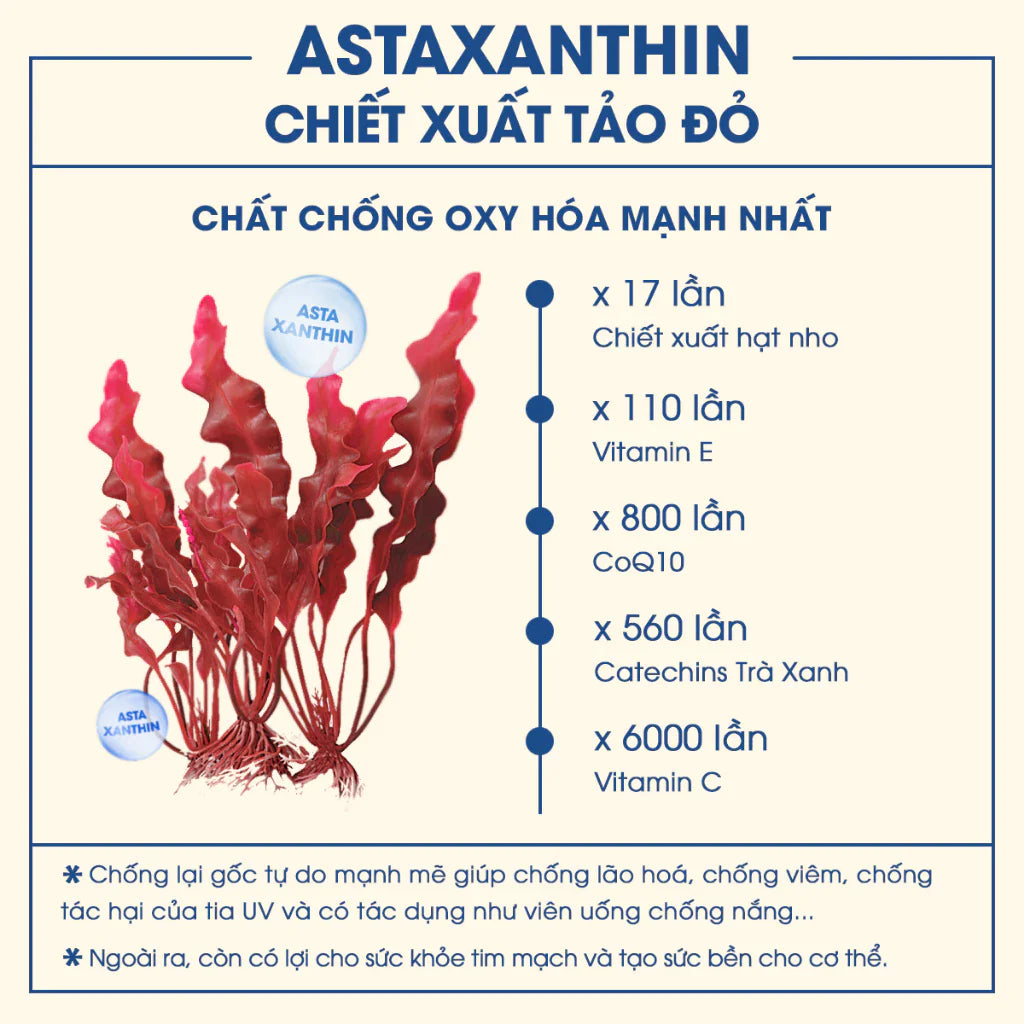 Viên uống Omega 3 Astaxathin bổ Não, kháng viêm đẹp Da